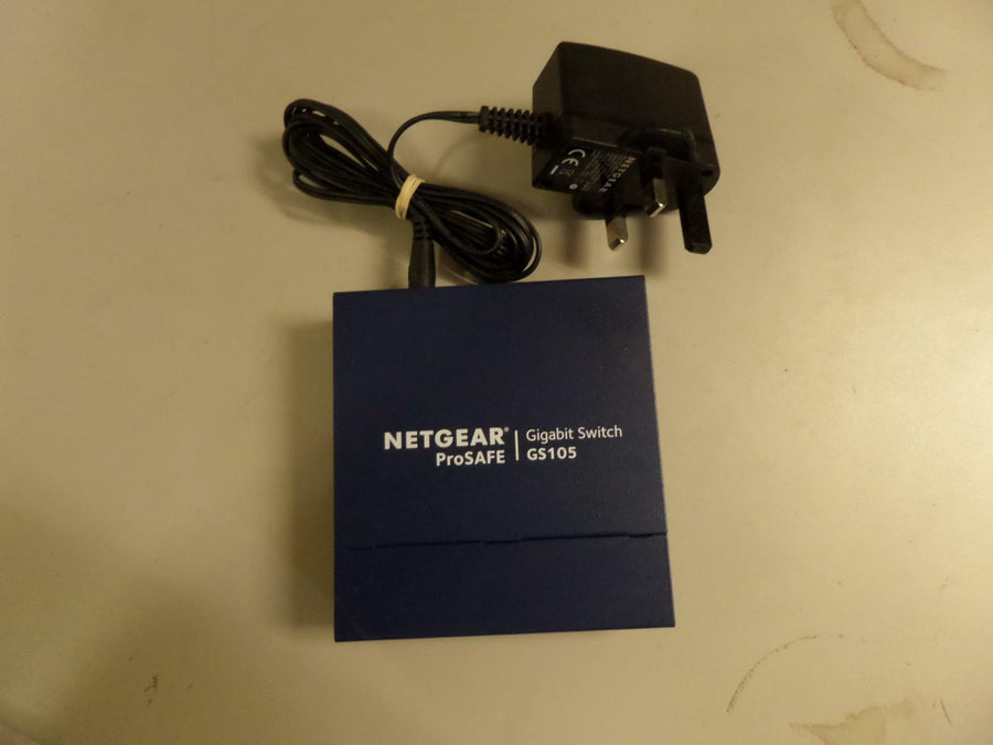 NETGEAR ProSafe 5-Port Gigabit Switch - WITH NETGEAR PSU ( GS105 v5 ) USED