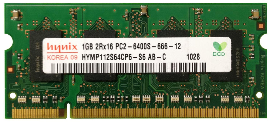 Hynix HP 1GB PC2-6400 DDR2-800MHz non-ECC Unbuffered 200-Pin SoDimm ( HYMP112S64CP6-S6 441590-TC1 ) REF