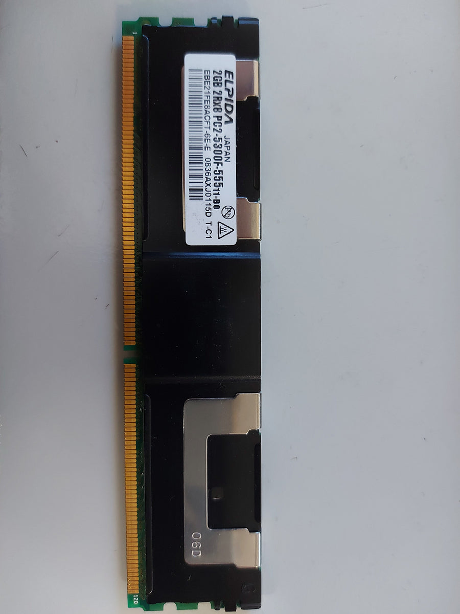 Elpida 2GB PC2-5300 DDR2-667MHz ECC Buffered CL5 240-Pin DIMM EBE21FE8ACFT-6E-E