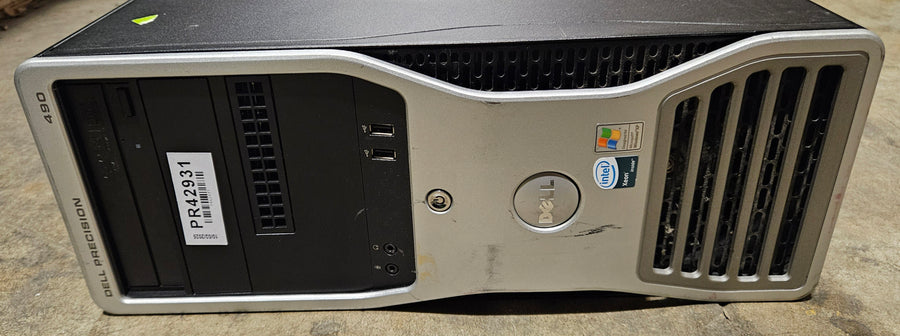 Dell Precision 490 Xeon X5365 3GHz 4GB RAM NO HDD NO OS DVD Dual DVI Nvidia Quadro graphics card Windows XP Pro COA ( DCTA ) USED