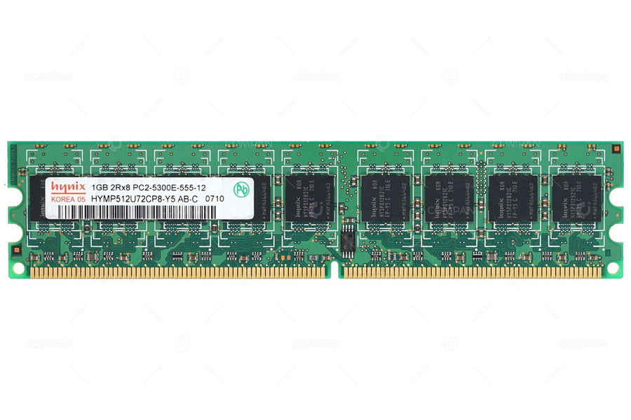 Hynix HP 1GB PC2-5300 DDR2-667 ECC Unbuffered CL5 240-Pin DIMM ( HYMP512U72CP8-Y5 384705-051 ) REF