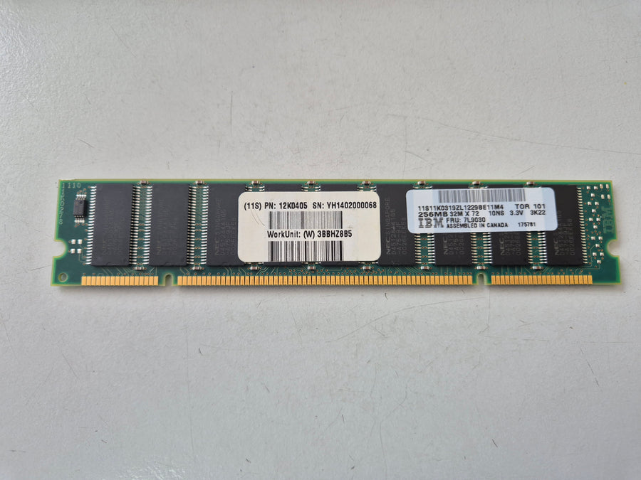 IBM 256MB 200-Pin 32MX72 10NS 3.3V ECC SDRAM DIMM ( 7L9030 12K0405 ) REF