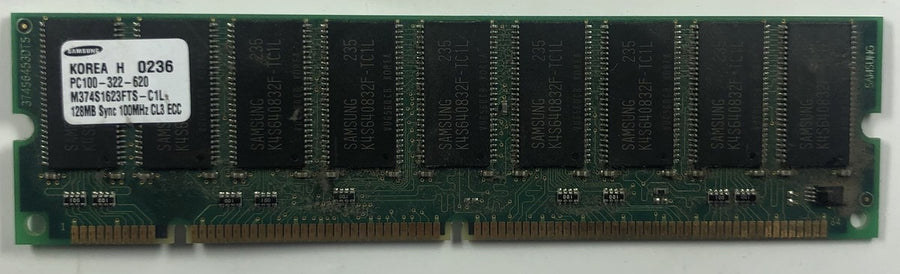 Samsung 128MB PC100 100MHz CL3 ECC UDIMM ( M374S1623FTS-C1L ) REF