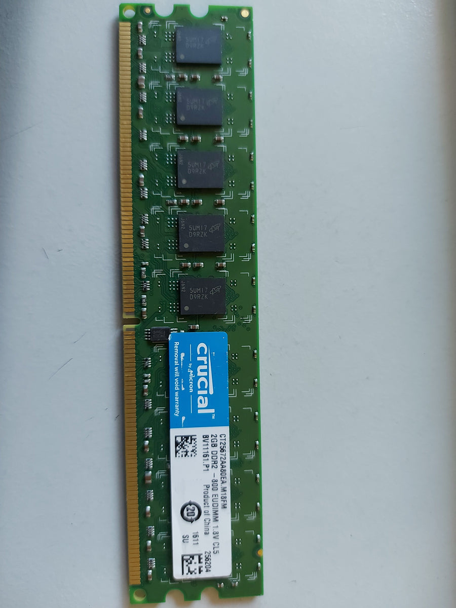 Crucial 2GB PC2-6400E DDR2 240P UBDIMM ECC Server Memory RAM CT25672AA80EA.M18FM
