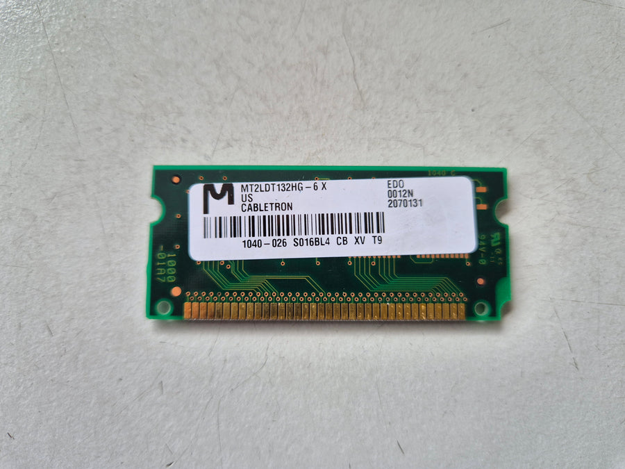 Micron 4MB EDO 60ns 2c 1x16 Edo 5v 72-Pin SoDimm ( MT2LDT132HG-6X ) REF