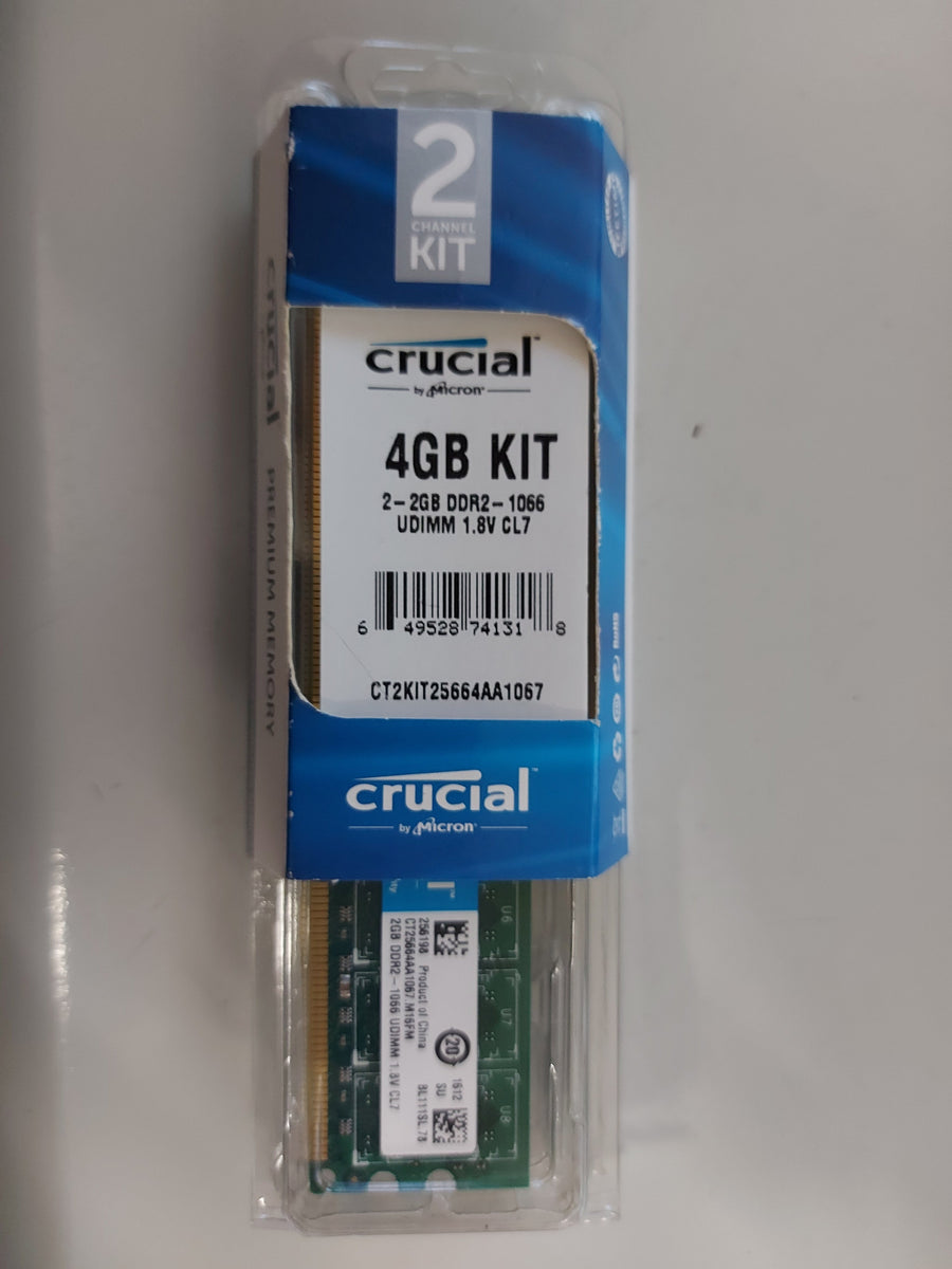 Crucial 4GB Kit DDR2 PC2-8500 nonECC CL7 240 DIMM ( CT25664AA1067.M16FM ) REF