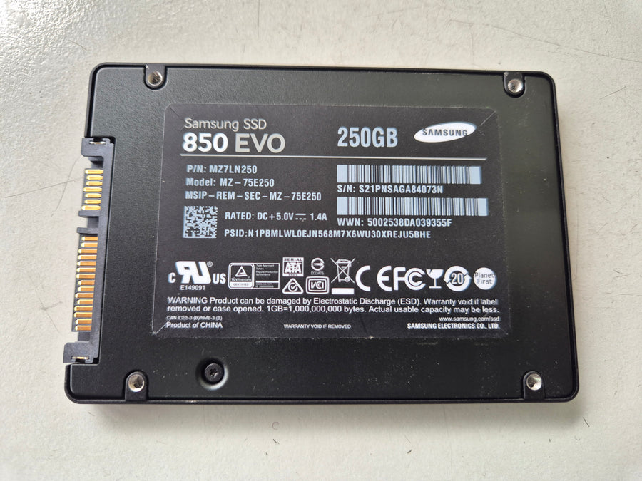 Samsung 850 EVO 250GB TLC SATA 2.5in Internal SSD ( MZ7LN250 MZ-75E250 ) REF
