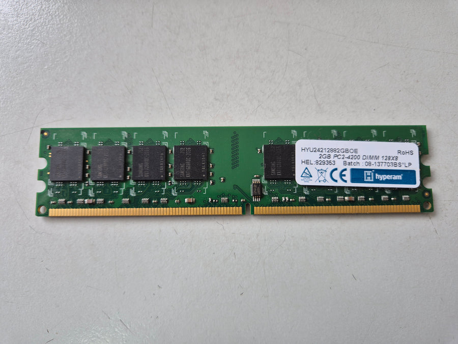 Hyperam 2GB 533MHz PC2-4200 DDR2 128X8 Dual Rank DIMM ( HYU24212882GBOE ) REF