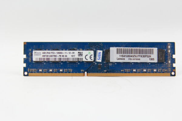 Hynix Lenovo 8GB PC3-12800 DDR3-1600MHz non-ECC Unbuffered CL11 240-Pin DIMM ( HMT41GU6BFR8A-PB 01AG802 ) REF