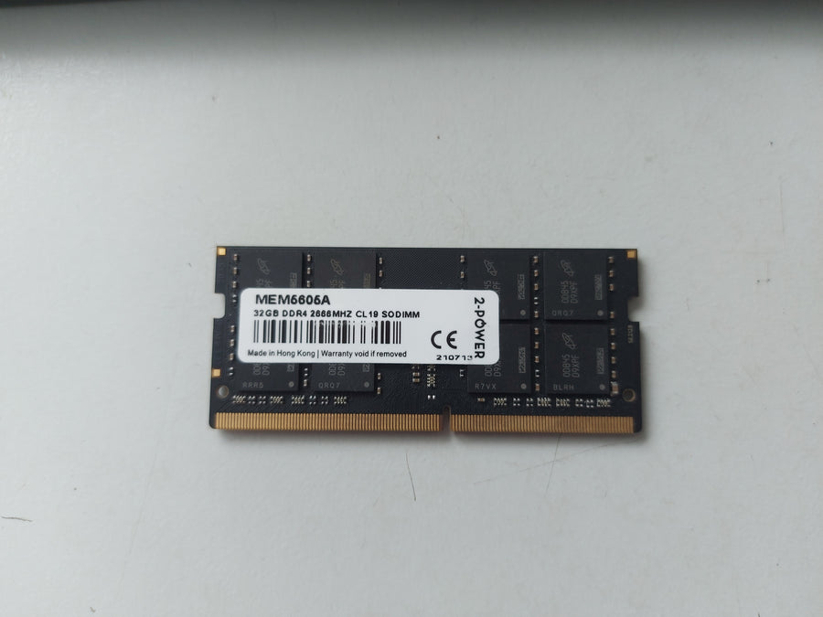 2-Power 32GB DDR4 2666MHz PC4-21300 NonECC CL19 260-Pin SODIMM ( MEM5605A ) REF