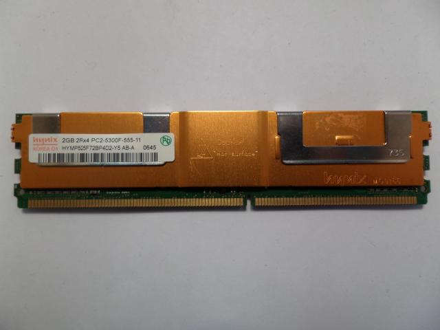 HYMP525F72BP4D2-Y5 - Hynix 2GB 240p PC2-5300 CL5 36c 128x4 DDR2-667 2Rx4 1.8V ECC Fully Buffered DIMM - Refurbished