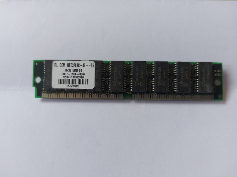 Dane-Elec IRL DEM 32MB 72-Pin PS/2 60ns EDO RAM Simm ( NE03208C-42-T6 ) USED