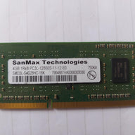 SanMax Tech 4GB 1Rx8 PC3L-12800S 240Pin 1600MHz CL11 DDR3 SDRAM SODIMM Memory Module (SMD3L-S4G28HC-16K)