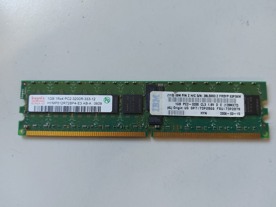 Hynix IBM 1GB PC2-3200 DDR2-400MHz ECC Registered CL3 240-Pin DIMM ( HYMP512R72BP4-E3 AB-A 38L5093 ) REF