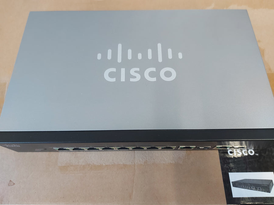 Cisco SG300-10MPP 10-Port Gigabit Max PoE+ Managed Switch ( SG300-10MPP-K9-EU ) NOB