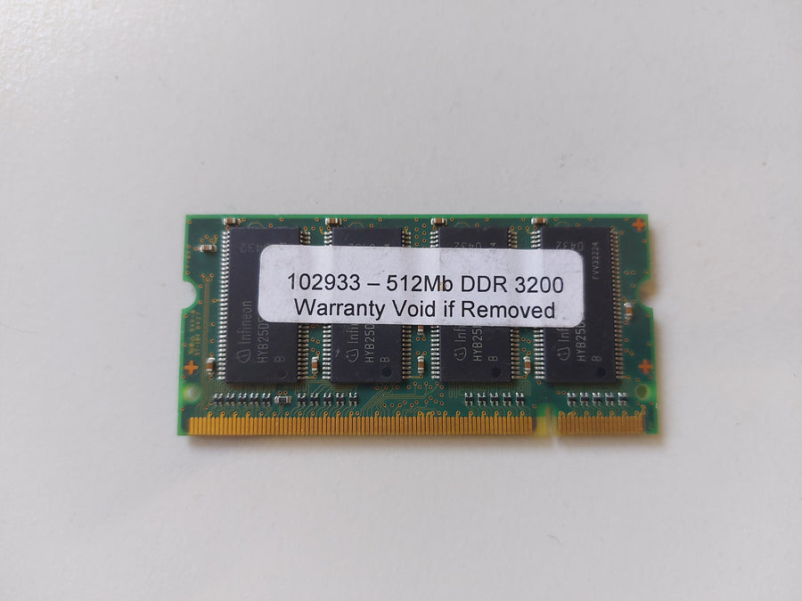 Infineon 512MB PC3200 DDR-400MHz non-ECC Unbuffered CL3 200-Pin SoDimm ( HYS64D64020GDL-5-B ) REF