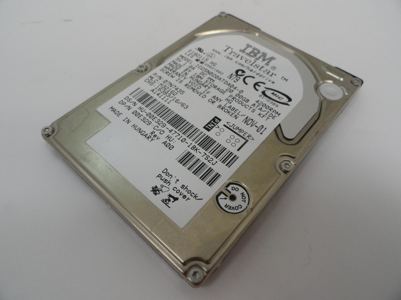 PR16038_07N7435_IBM Dell 20Gb IDE 4200Rpm 2.5" Laptop HDD - Image3