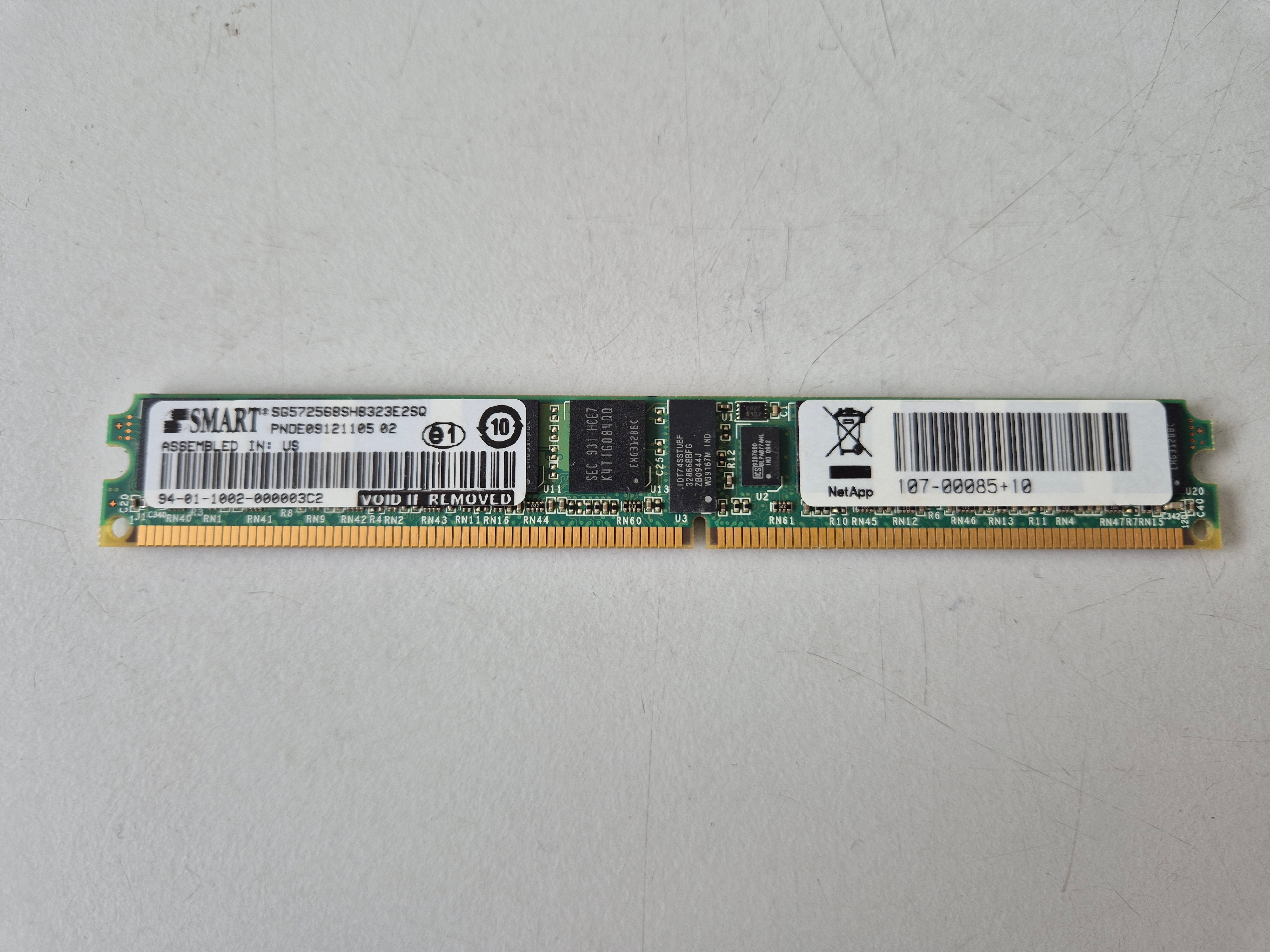 Smart NetApp 2GB DDR2 ECC Reg PC2-5300 667MHz Memory ( SG572568SH8323E2SQ 107-00085+10 ) REF