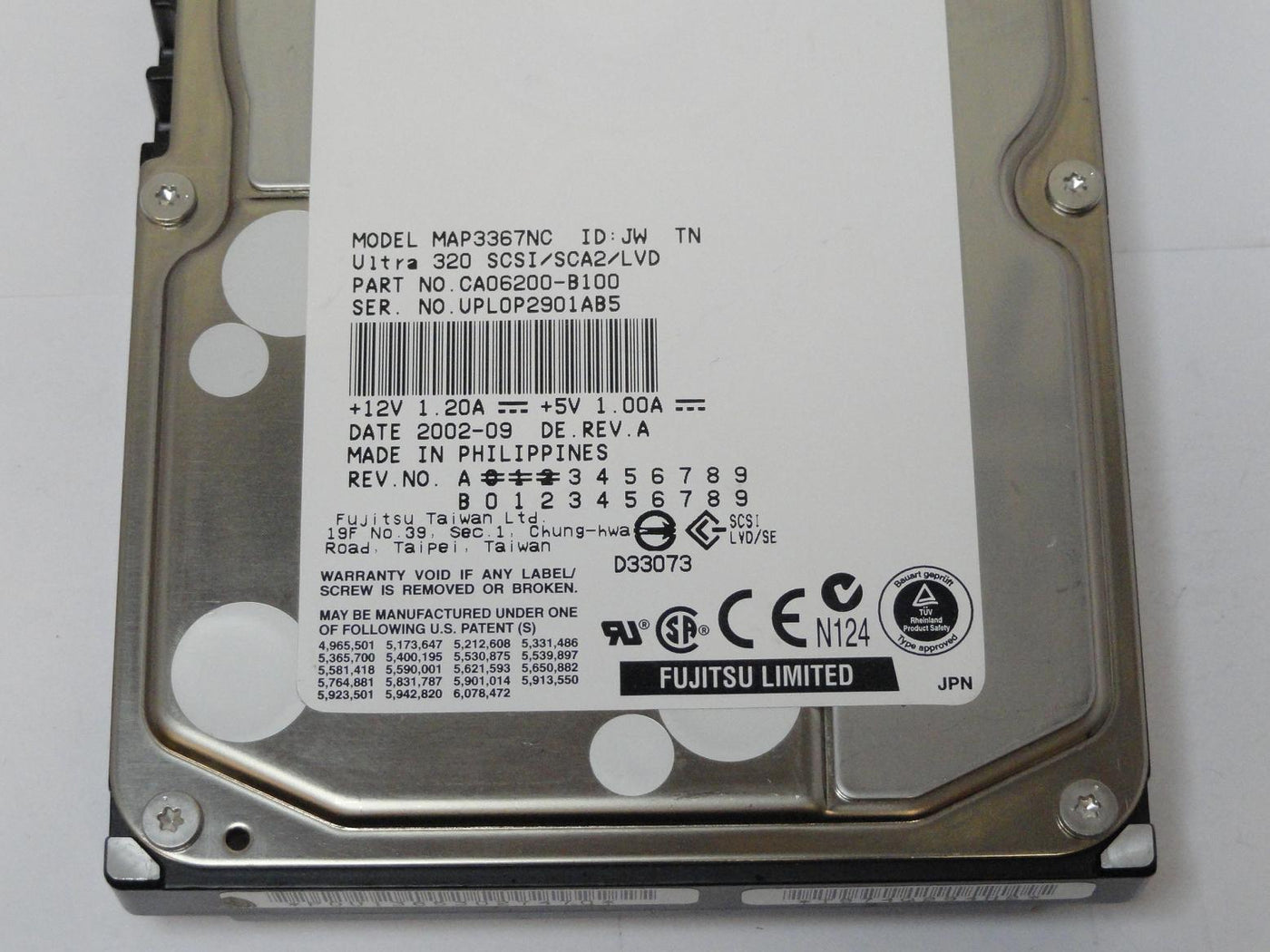 PR24622_CA06200-B100_Fujitsu 36GB SCSI 80 Pin 10Krpm 3.5in HDD - Image3