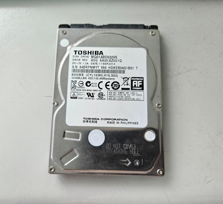 Toshiba 320GB 5400RPM SATA 2.5in HDD ( MQ01ABD032VS ) REF