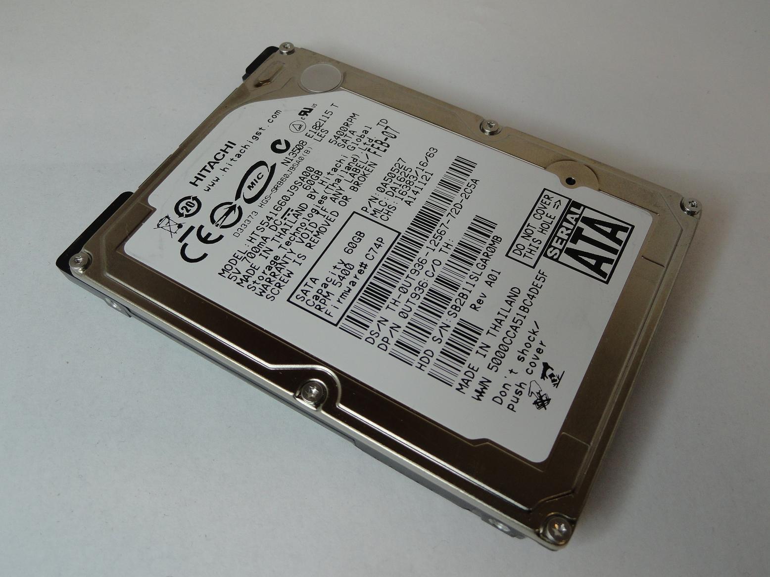 0A50527 - Hitachi Dell 60GB SATA 5400rpm 2.5in HDD - Refurbished