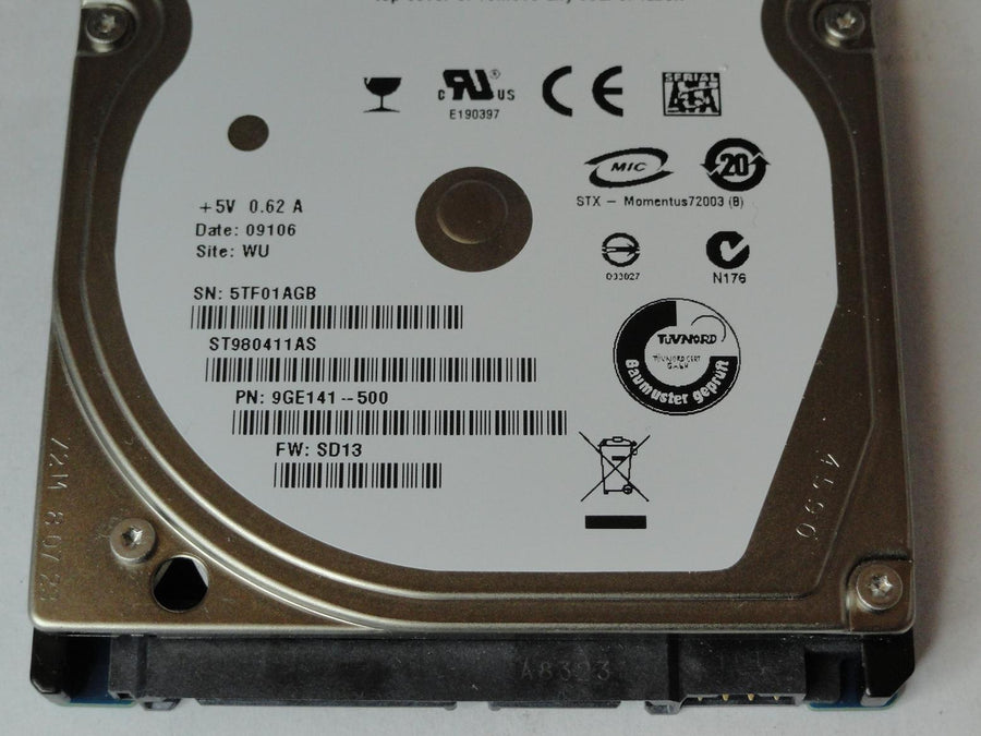 PR23131_9GE141-500_Seagate 80GB SATA 7200rpm 2.5in Laptop HDD - Image2