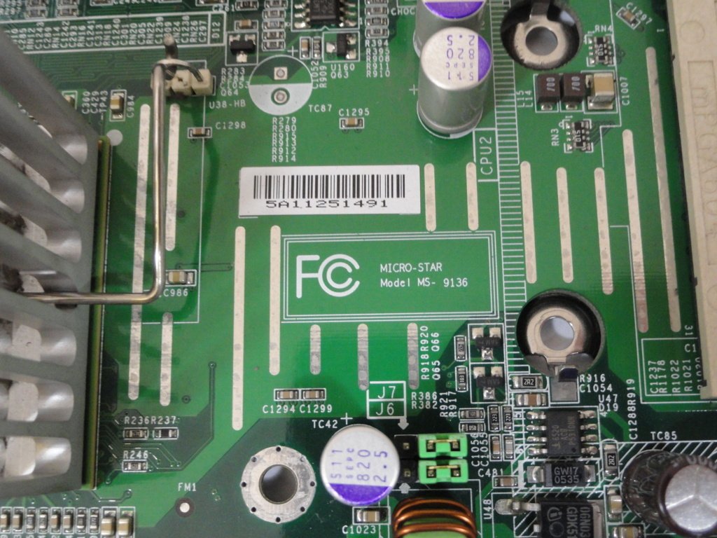 MSI Microstar Dual Socket 604 Server Motherboard ( MS-9136 ) USED