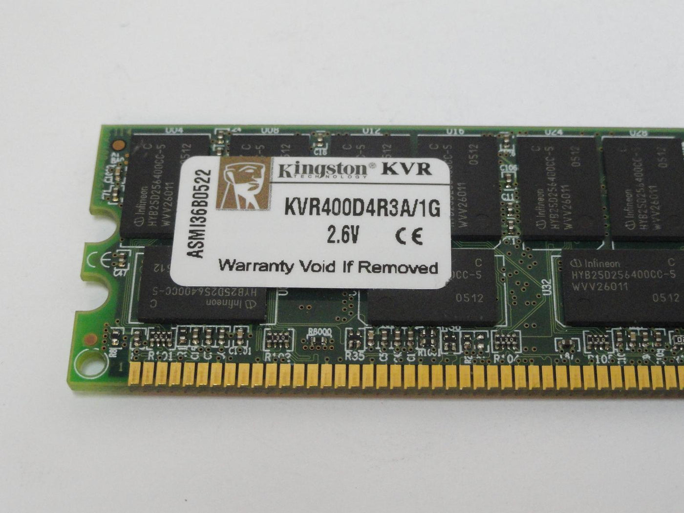 Kingston 1GB PC3200 DDR-400MHz DIMM RAM ( 9965247-006.A02 KVR400D4R3A/1G ) REF