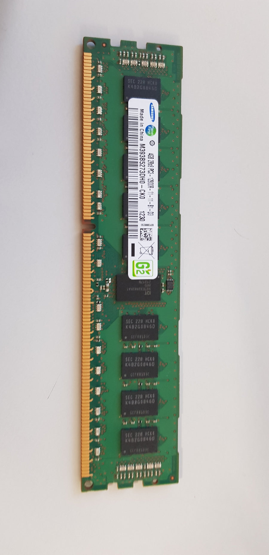 Samsung 4GB DDR3 2Rx8 PC3 12800R CL11 DIMM Module ( M393B5273DH0-CK0 ) REF