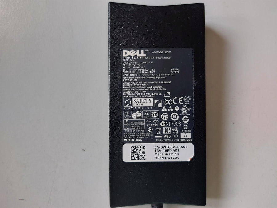 Genuine Dell DA90PE3-00 90W 19.5V 4.62A 5mm Tip Laptop Adapter Charger (0WTC0V ADP-90VH D)