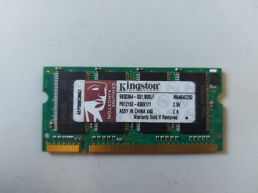 Kingston 512MB DDR-333MHz PC2700 non-ECC Unbuffered CL2.5 200-Pin SoDimm Memory Module ( M6464C250 9930364-001)