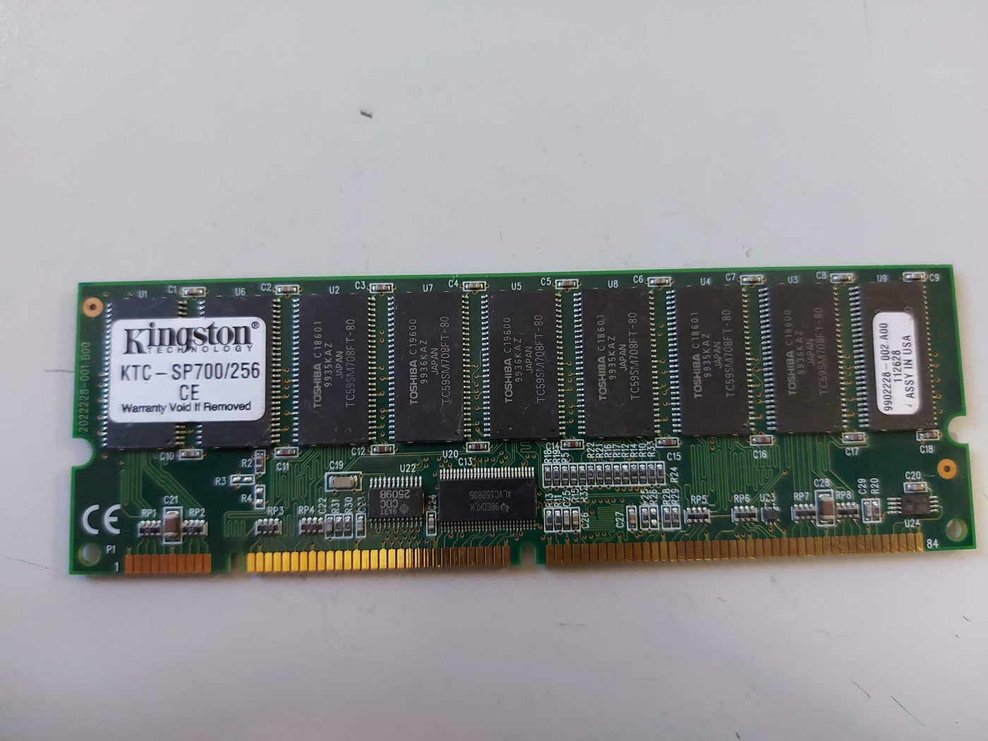 Kingston 256MB PC100 ECC Registered CL2 168P DIMM KTC-SP700/256 9902228-002