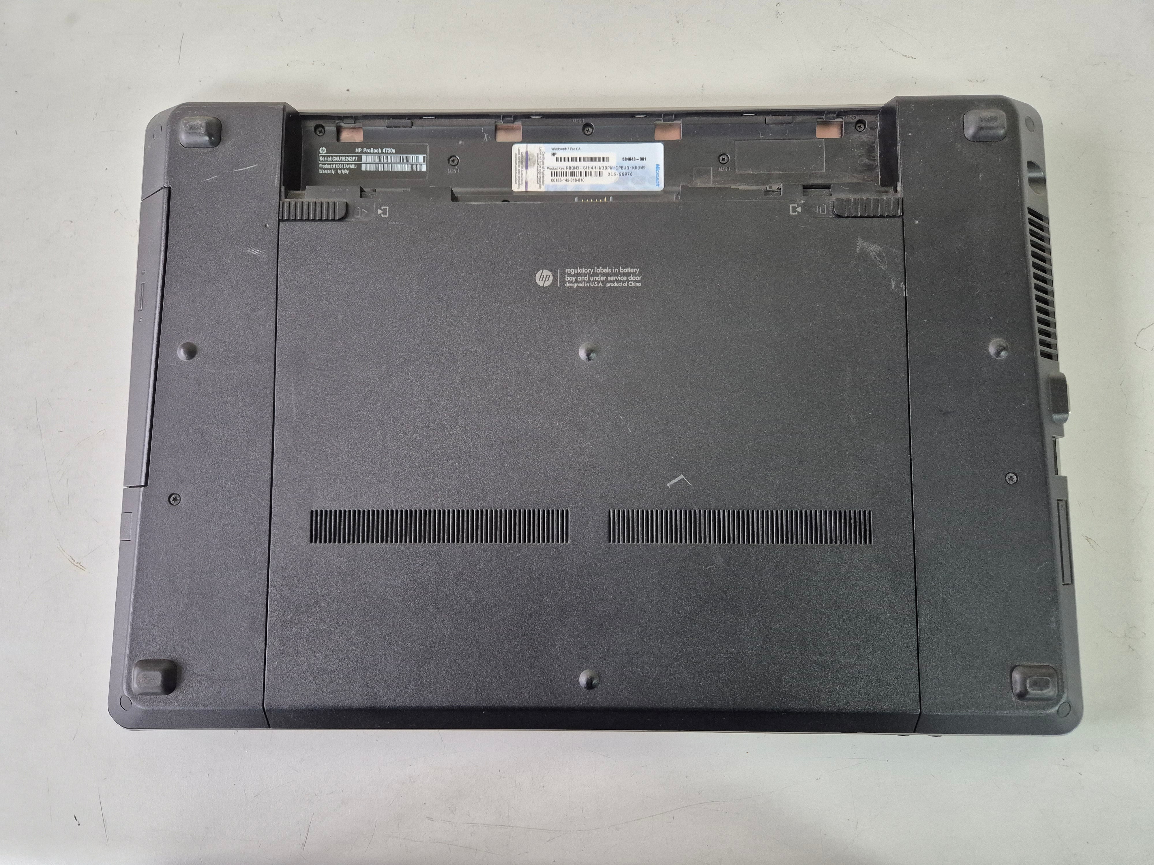 HP ProBook 4730s NO HDD NO OS 4GB RAM i5-2430M 2.40GHz 17" NO BATTERY BIOS Locked SPR