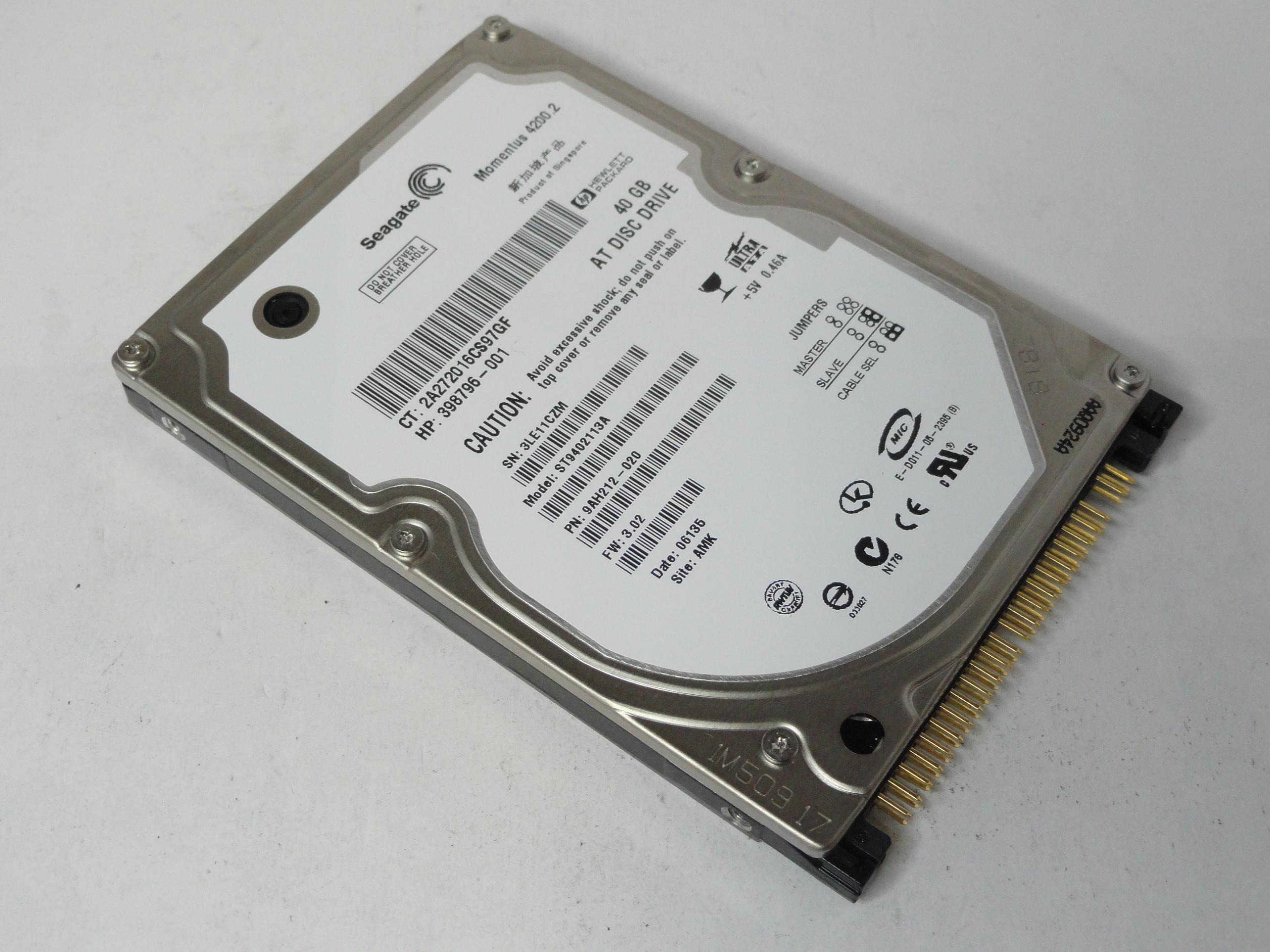 PR20365_9AH212-020_Seagate HP 40Gb IDE 4200rpm 2.5in HDD - Image2