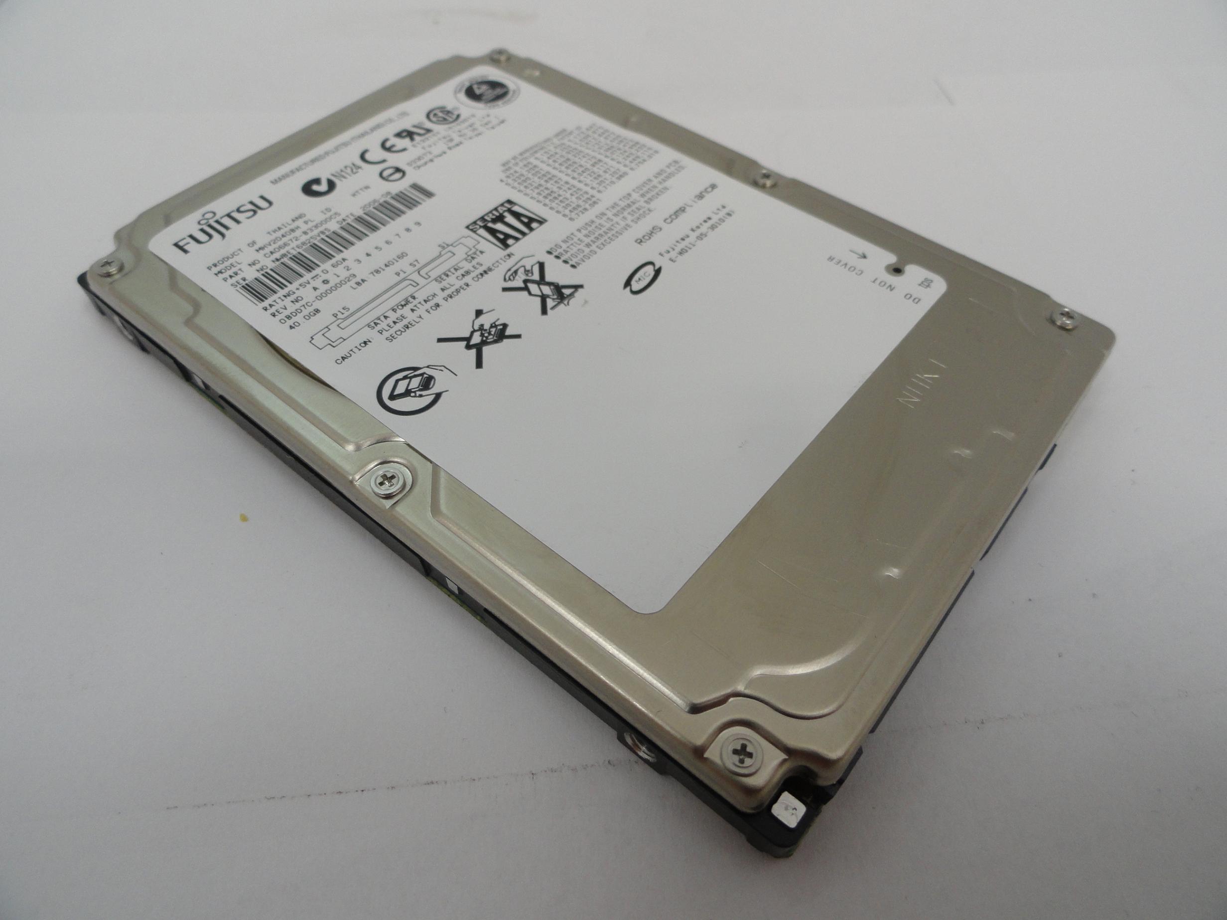 PR18662_MHV2040BH_Fujitsu 40Gb SATA 5400rpm 2.5in Laptop HDD - Image4