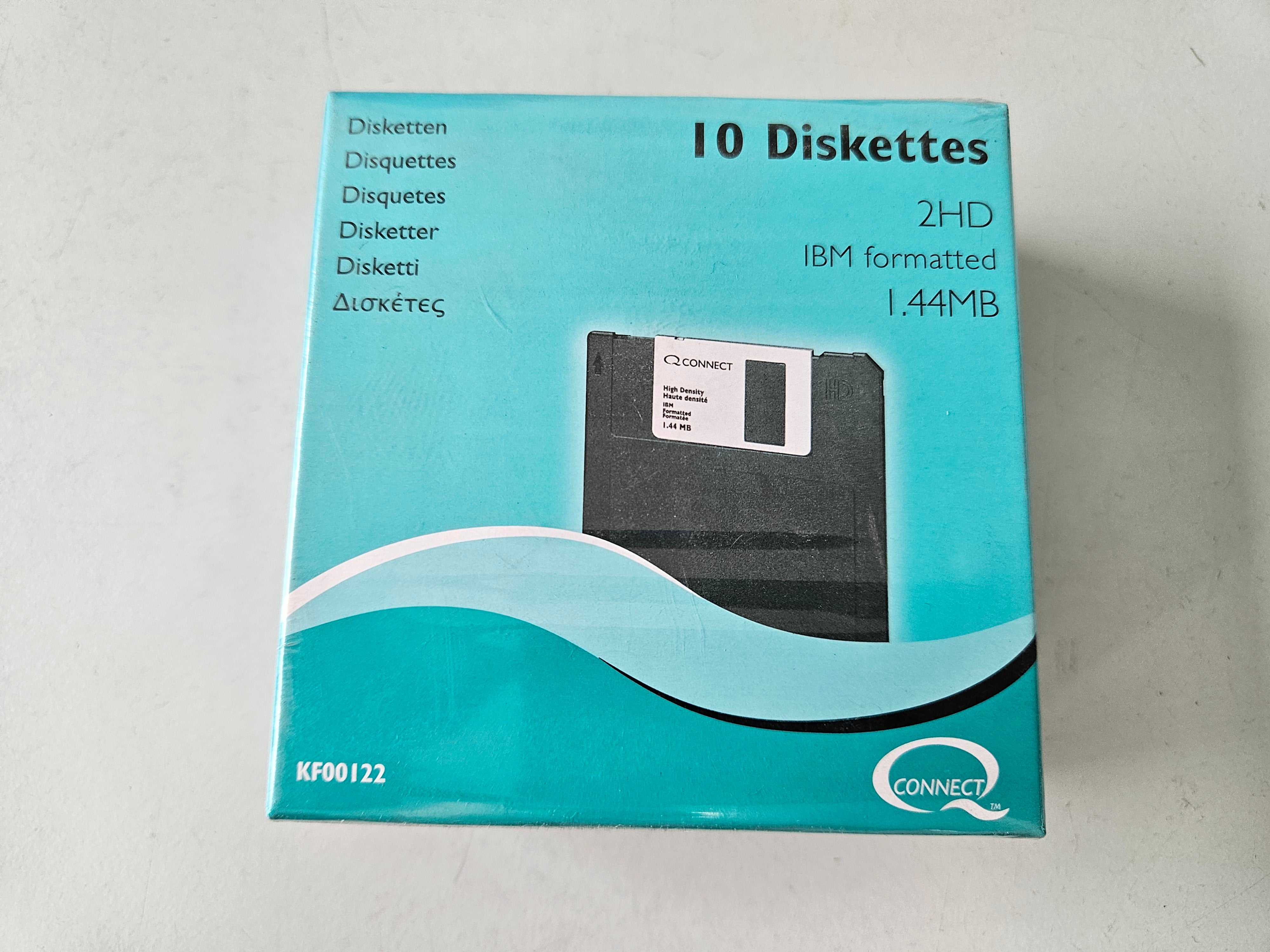 Q Connect 2HD IBM formatted 1.44MB Floppy Diskettes x10 ( KF00122 ) NEW