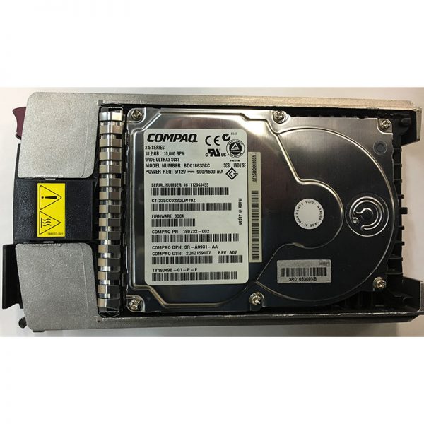 Compaq Quantum 18.2GB SCSI 80Pin 10Krpm 3.5in HDD in Caddy ( TY18J49B 180732-002 BD018635CC 3R-A0931-AA 152190-001 ) REF