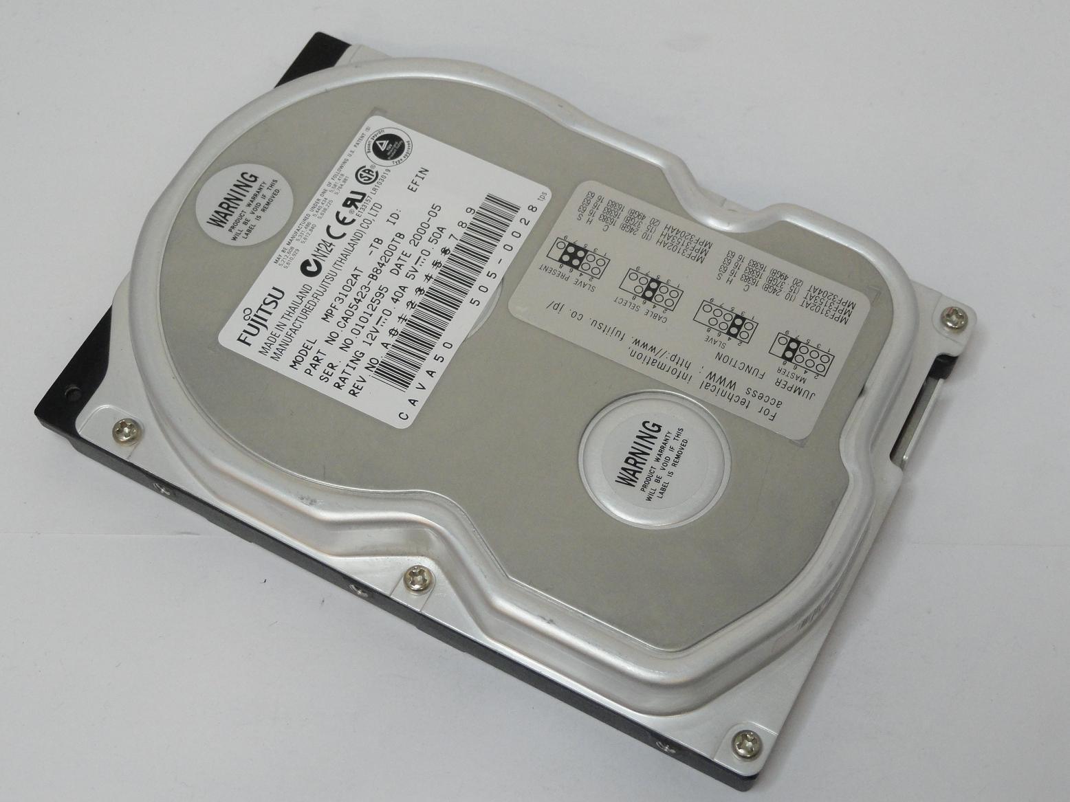 Fujitsu 10.2GB IDE 5400rpm 3.5in HDD ( CA05423-B84200TB MPF3102AT ) REF