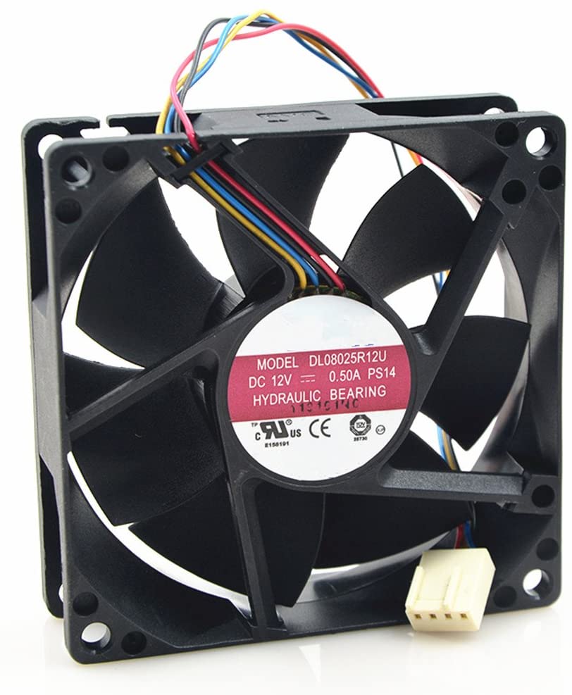 AVC CPU Chassis Cooling Fan DC12V 0.50A 80x80x25mm (DL08025R12U)