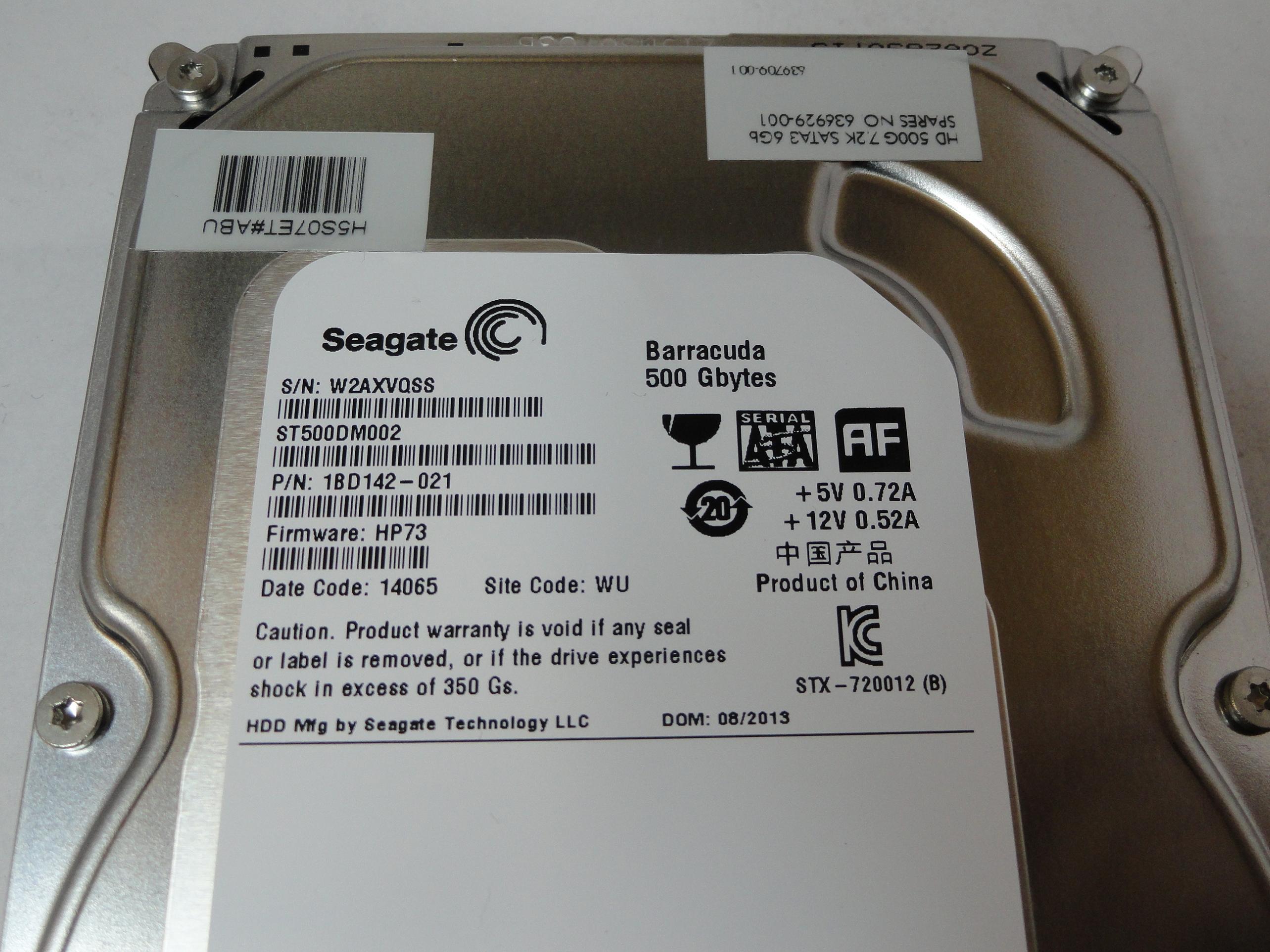 PR21302_1BD142-302_Seagate 500Gb SATA 7200rpm 3.5in HDD - Image3