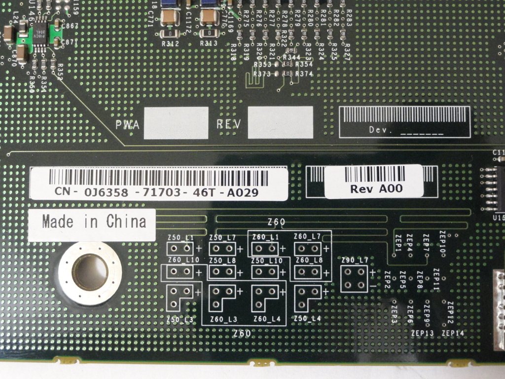 PR12174_0J6358_Dell I/O Board From PowerEdge 6650 Rev A00 - Image2