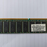 Sun/Micron 512Mb DDR400 184pin PC3200 SDRAM DIMM Memory ( MT18VDDT6472AY-40BG4 370-7943-01 )