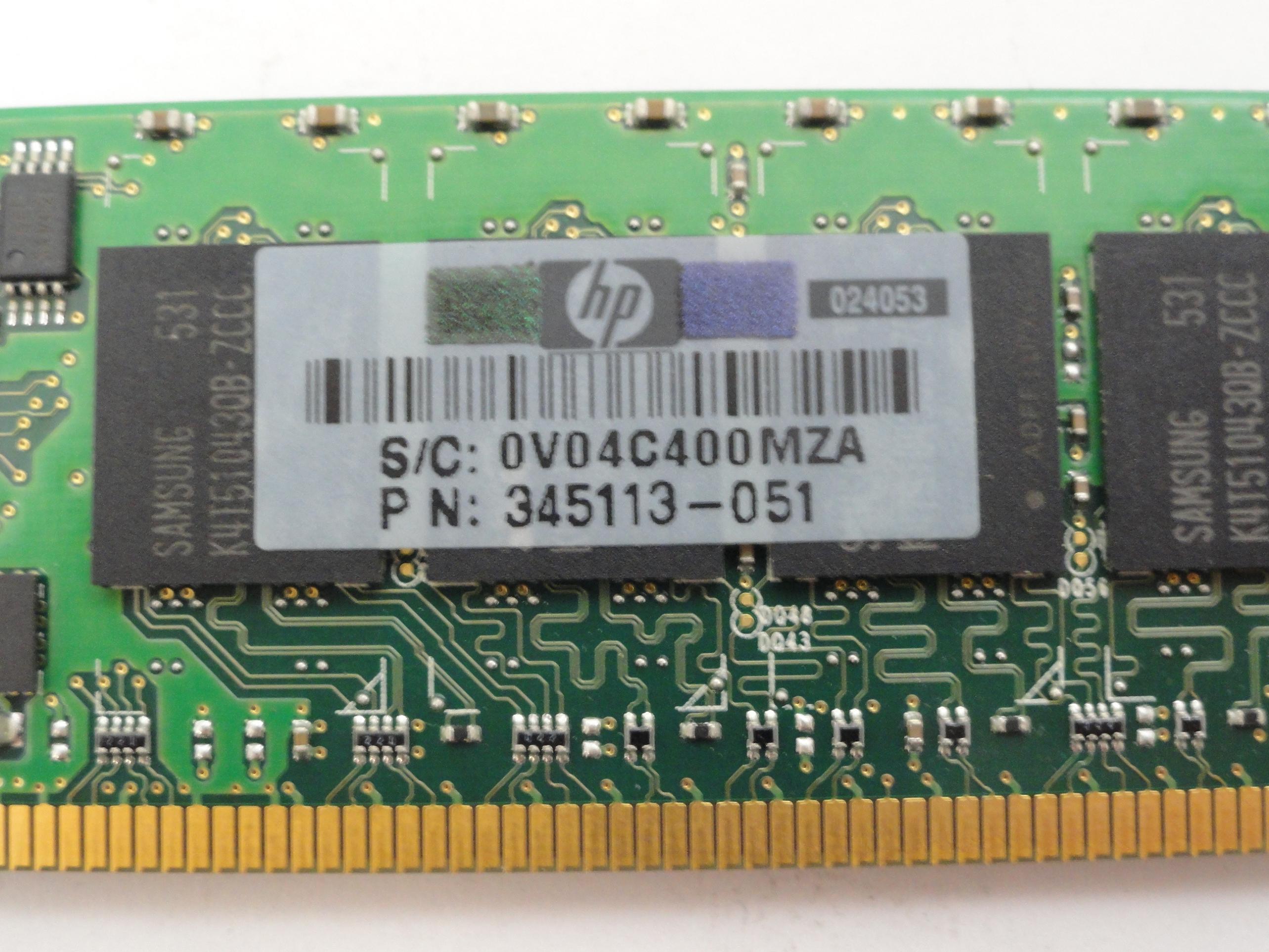 PR17149_PC2-3200R-333-10-C3_Samsung HP 1Gb PC2-3200 400MHz CL3 ECC REG RAM - Image2
