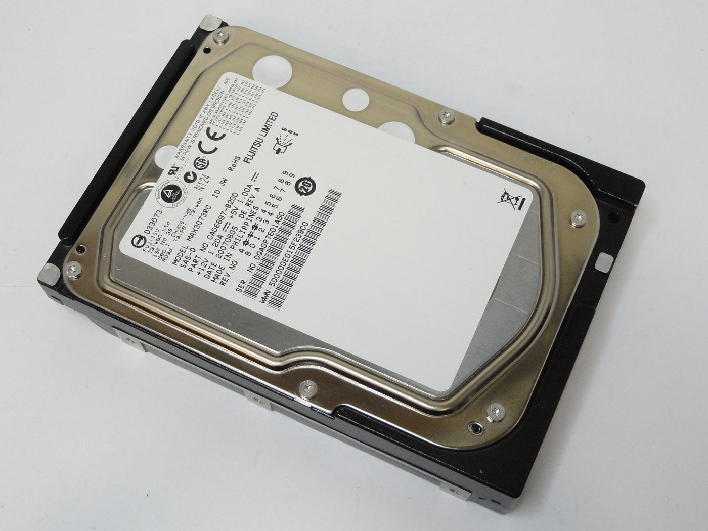 Fujitsu 73GB SAS 15Krpm 3.5in HDD ( CA06697-B200 MAX3073RC ) REF