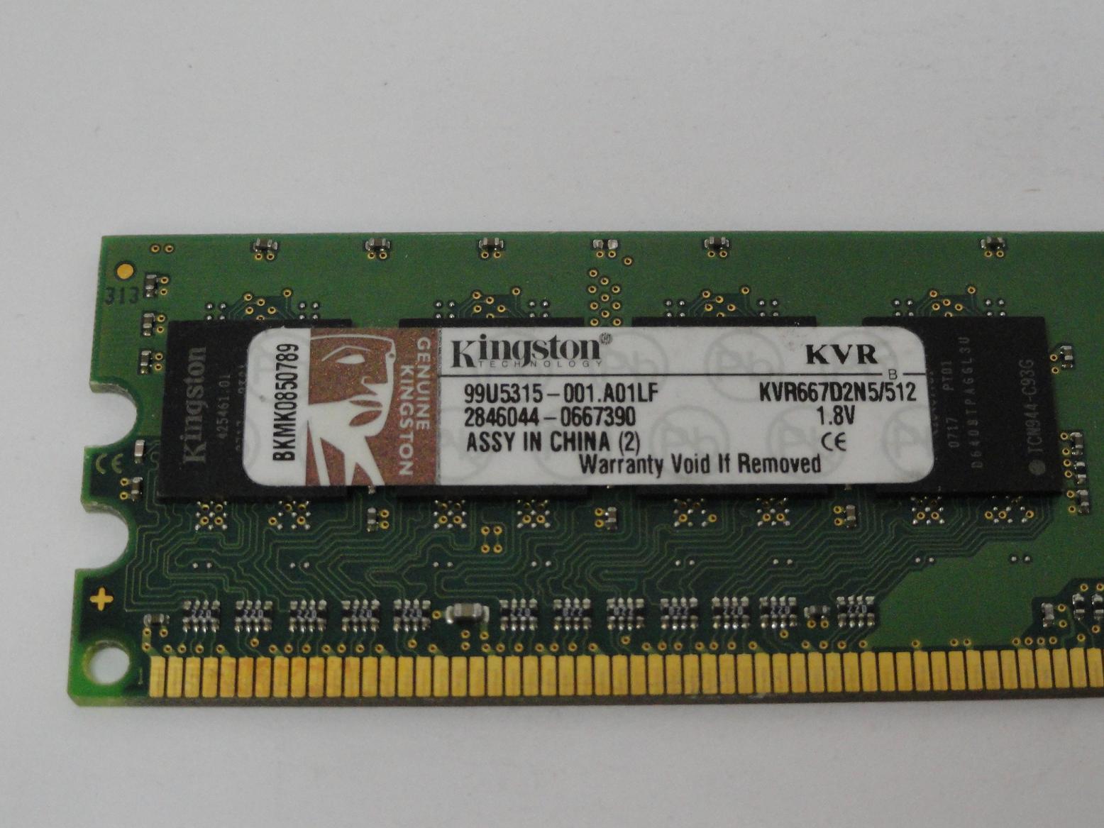 PR25352_99U5315-001.A01LF_Kingston 512MB PC2-5300 DDR2-667MHz DIMM RAM - Image3