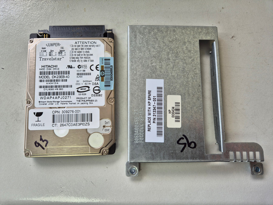 Hitachi HP 40GB 5400RPM ATA-100 2.5in HDD W/ TRAY ( DK23EB-40 309276-001 ) REF
