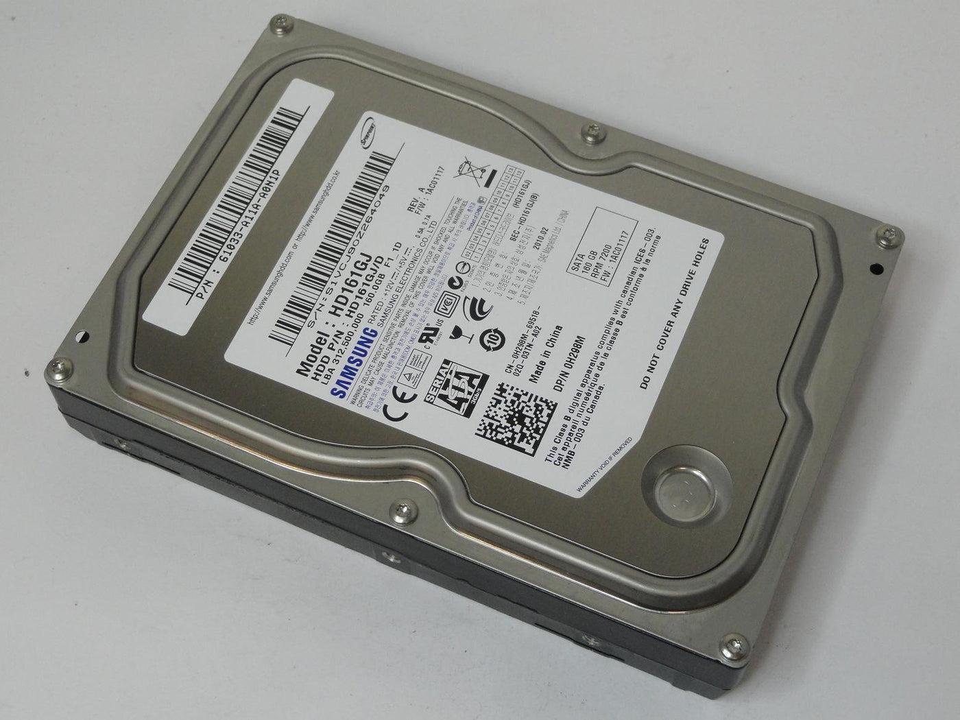 HD161GJ/D - Samsung Dell 160GB SATA 7200rpm 3.5in Spinpoint HDD - Refurbished