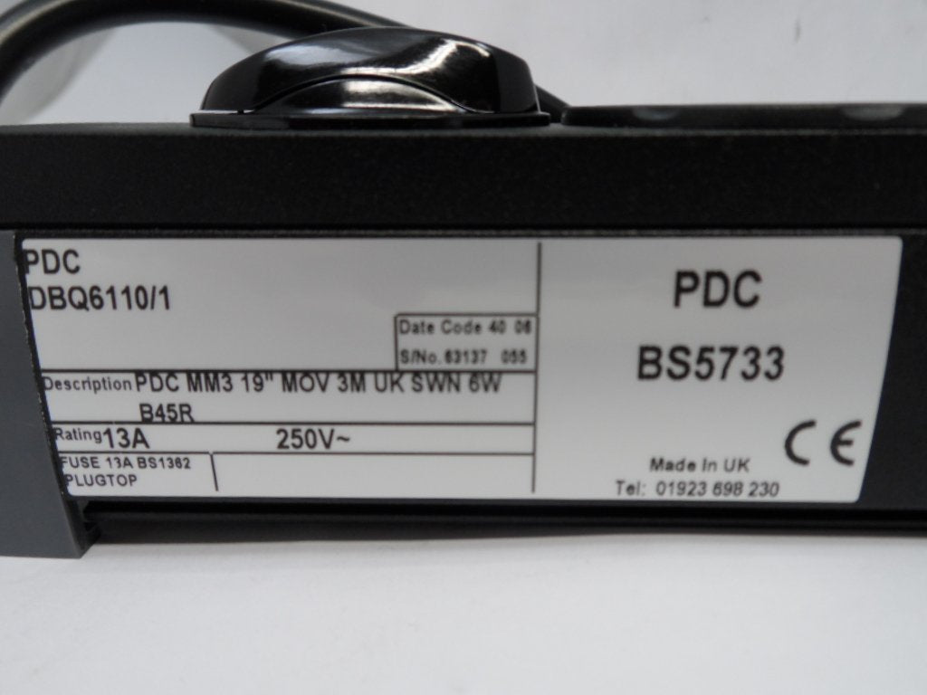 PDC 6 Way Mains Power Extension Block ( DBQ6110/1 ) NEW