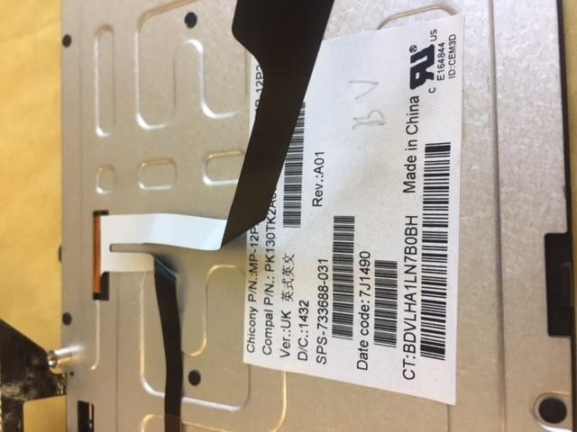 HP Replacement Keyboard Z Book 15 English (733688-031)