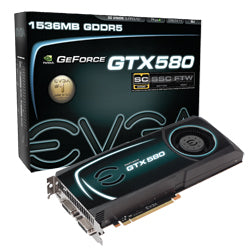 EVGA GeForce GTX 580 1536MB GDDR5 384-bit PCI Express 2.0 x16 Video Graphics Card ( 015-P3-1582-KR ) NEW